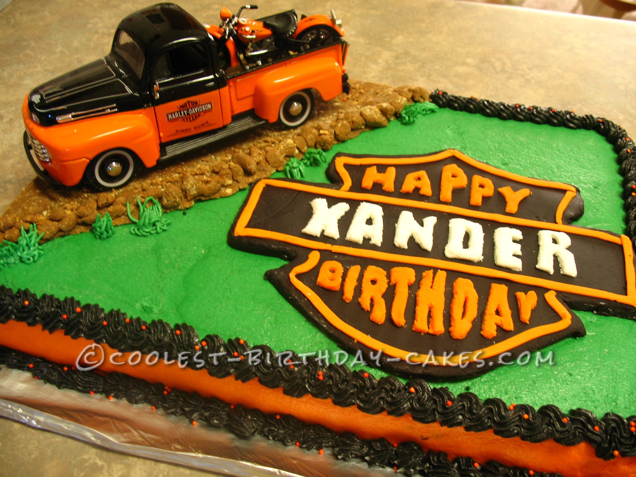 Coolest Diy Birthday Cakes Motorcycles And Harley Davidson Emblems Cakes