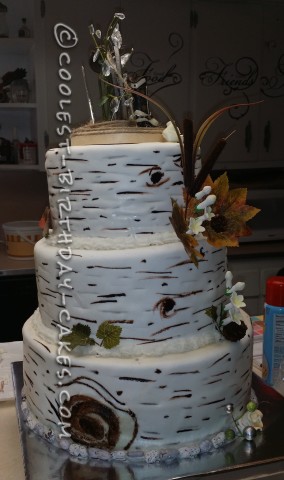 Cool Aspen Tree Western Wedding Cake