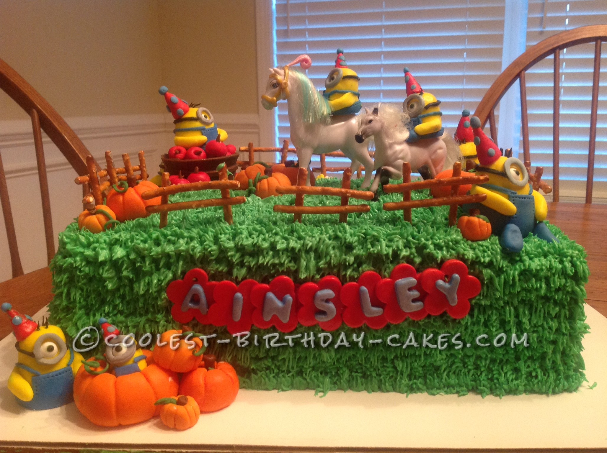 Minions Go Horseback Riding Birthday Cake