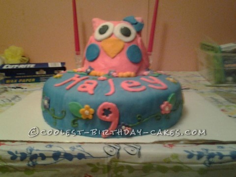 Owl Cake - My First Attempt at Using Fondant