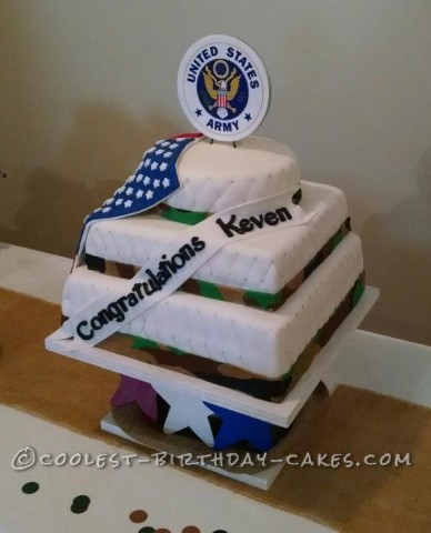 Patriotic Cake for Army Retiree