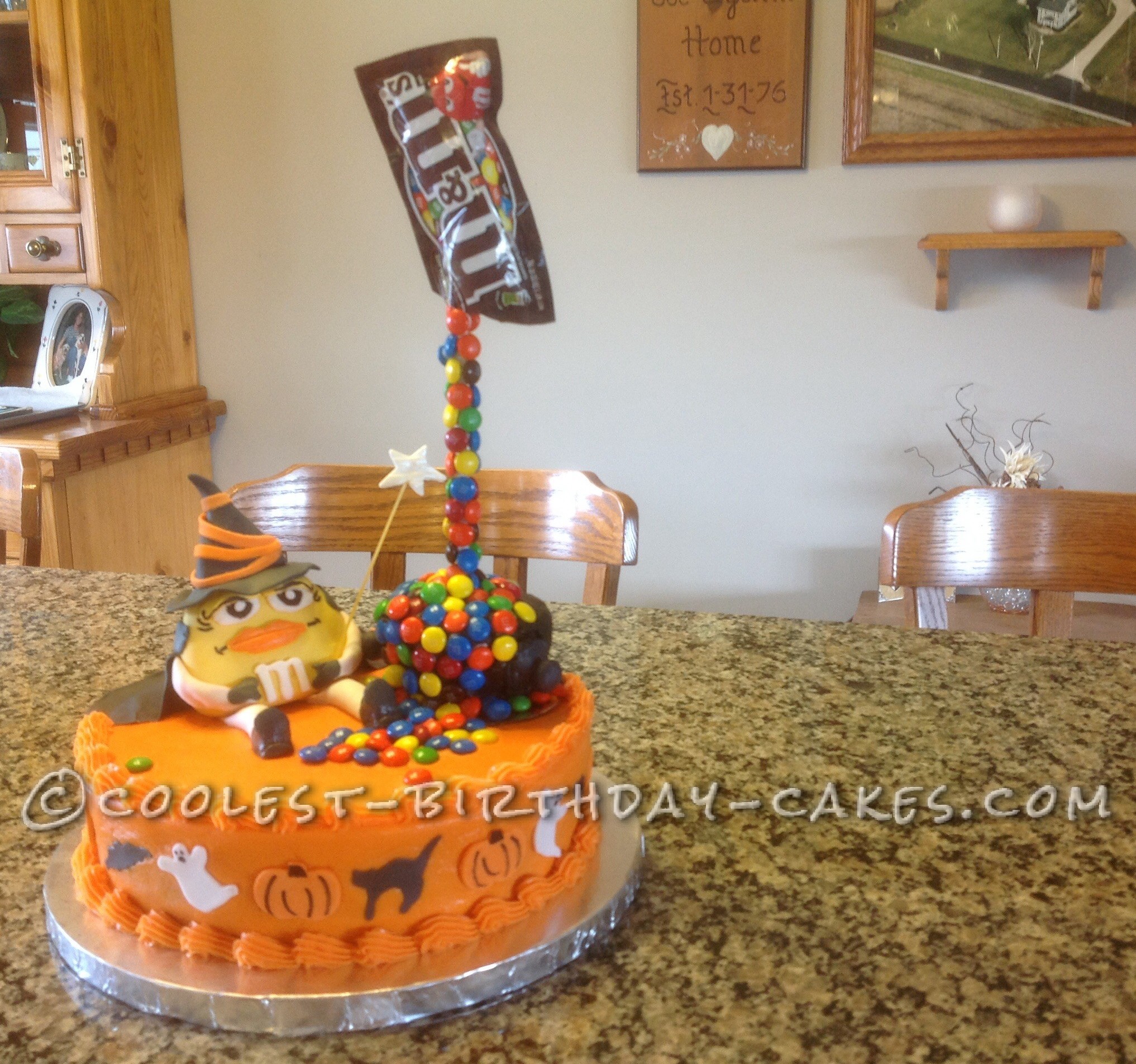 Coolest Witch's Spell Anti-Gravity Halloween Cake