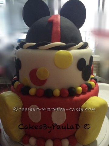 Coolest 3 Tier Mickey Cake