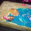 Cool 6th Birthday Mermaid Beach Cake