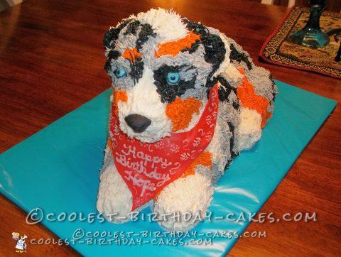 Awesome Australian Shepherd Puppy Cake