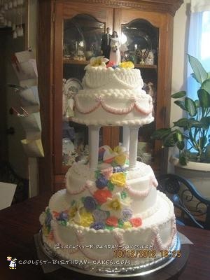 Cool Homemade Tiered Wedding Cake