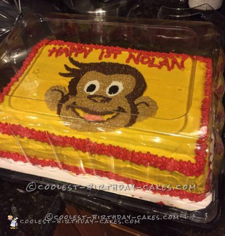 1st Birthday Curious George Cake and Smash Cake