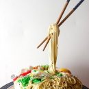 Gravity Defying Thai Noodle Bowl Cake