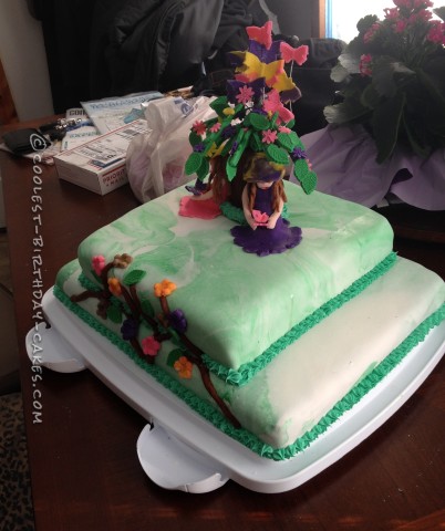 Pretty Butterfly Cake for Twin Girls