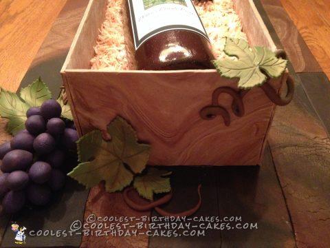 Classy Wine Bottle Cake for a 60th Birthday