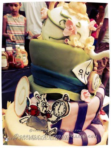 Coolest Alice in Wonderland Baby Shower Cake