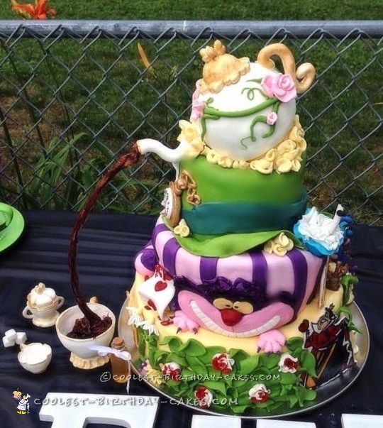 Coolest Alice in Wonderland Baby Shower Cake