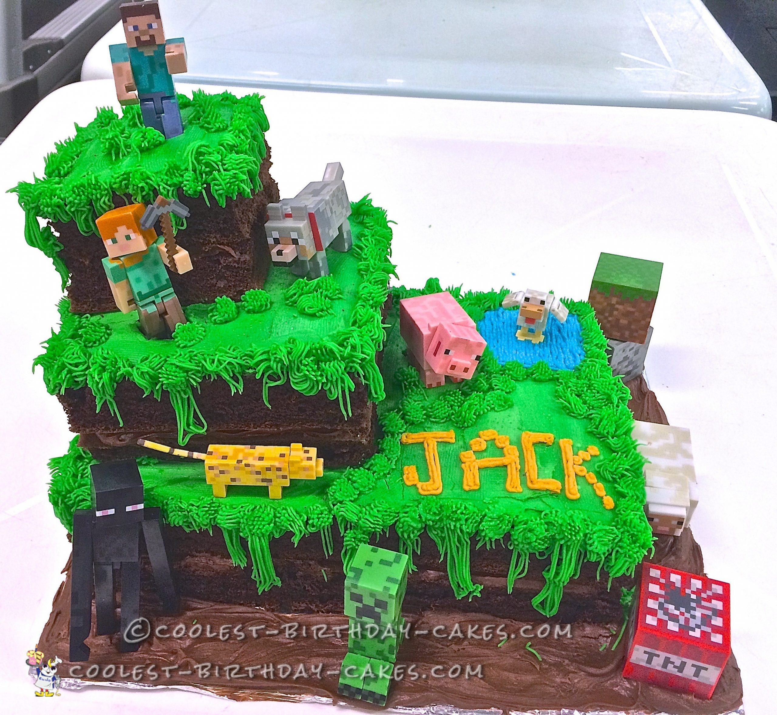 Easiest Minecraft Cake Ever