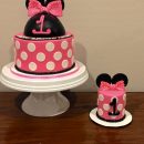 Minnie Mouse Birthday Cake With Matching Minnie Smash Cake