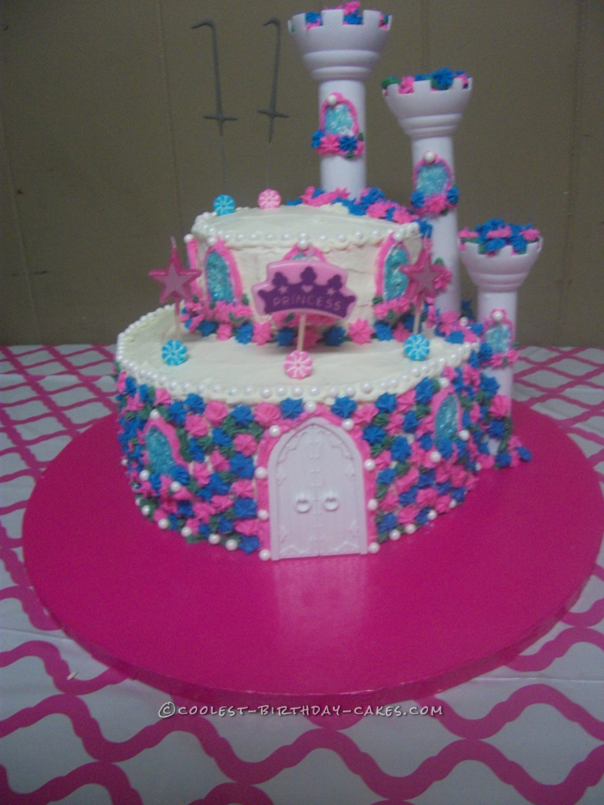 Cool Princess Castle Birthday Cake