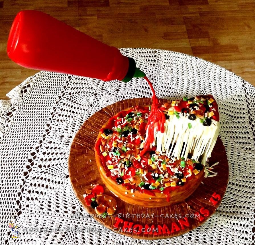 Ultimate Cheese Pizza Anti Gravity  Cake