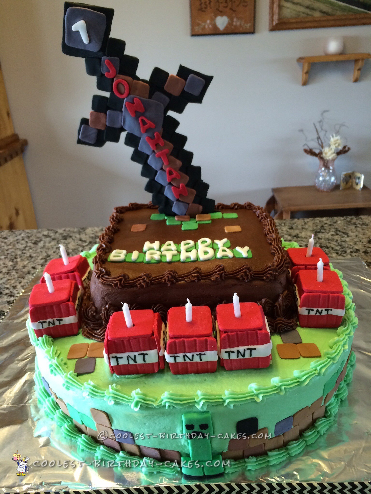 Crazy for Minecraft Cake