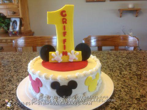 Last Minute Mickey Mouse Cake