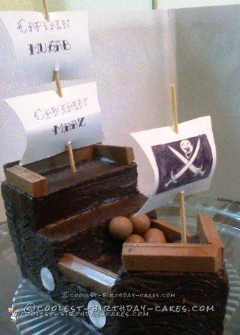 First Attempt Pirate Ship Cake