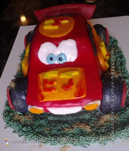 3D Cars 4th Birthday Cake