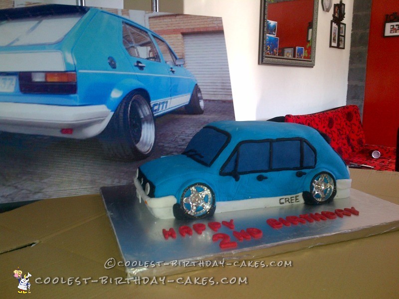 Coolest 2nd Birthday Car Cake