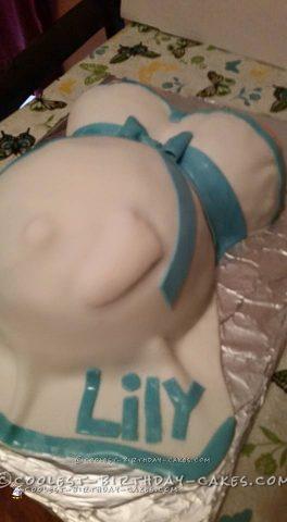 Coolest Pregnant Belly Cake