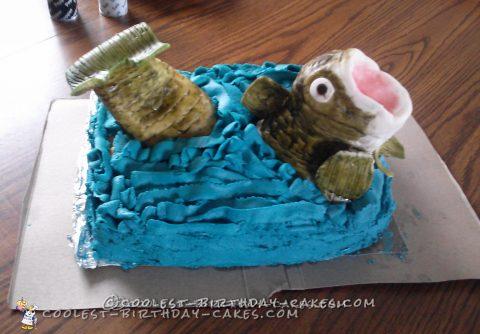 Coolest Bass Fish Birthday Cake