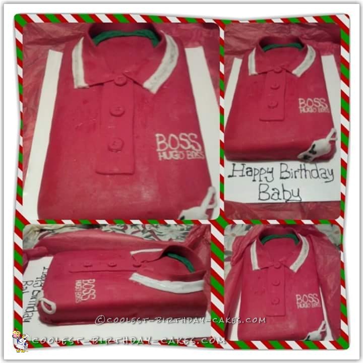 Coolest Red Hugo Boss Shirt Cake