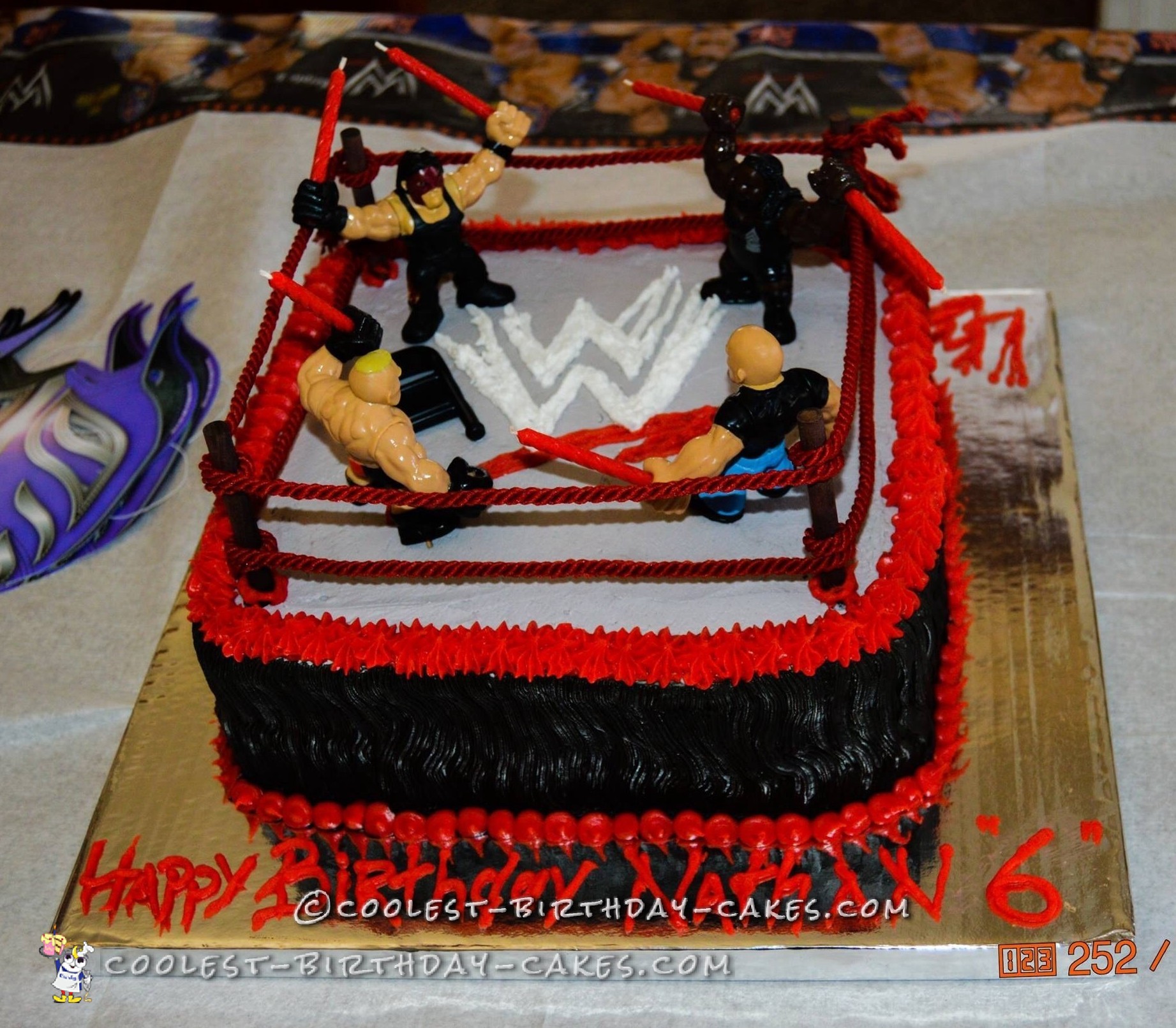 Nathan's WWE Wrestling Ring Cake