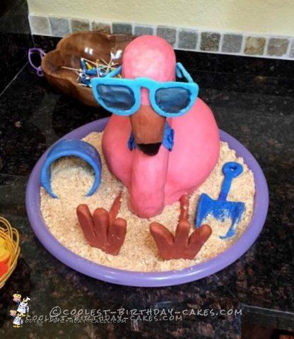 Floyd the Flamingo Birthday Cake