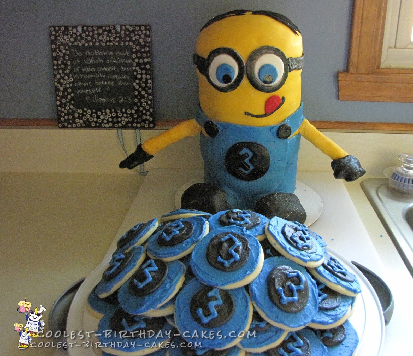 3rd Birthday Minion Cake and Cookies