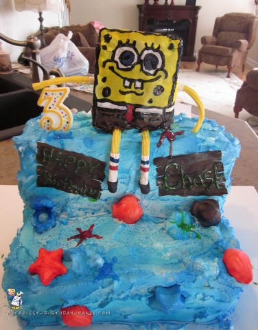 3rd Birthday Spongebob Squarepants Cake