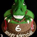 Awesome T-Rex Dinosaur Birthday Cake