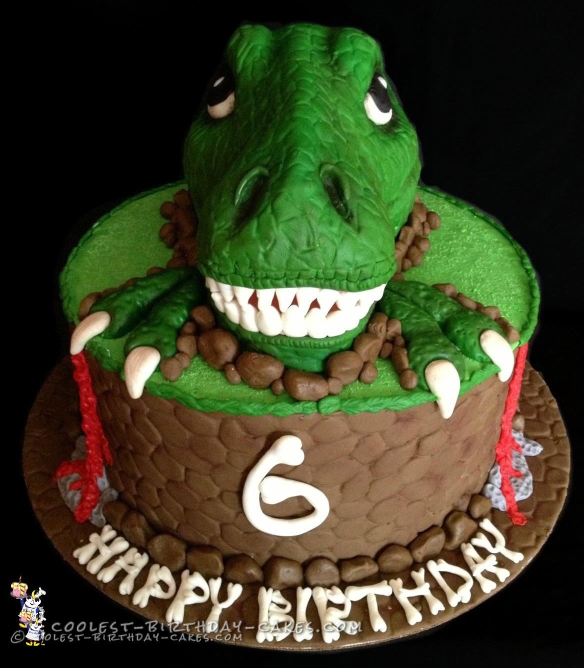 Awesome T-Rex Dinosaur Birthday Cake