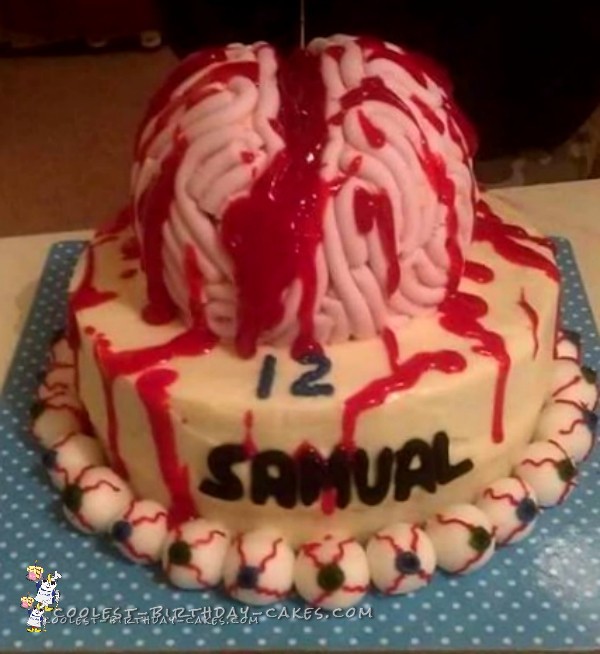 12th Birthday Brain Cake