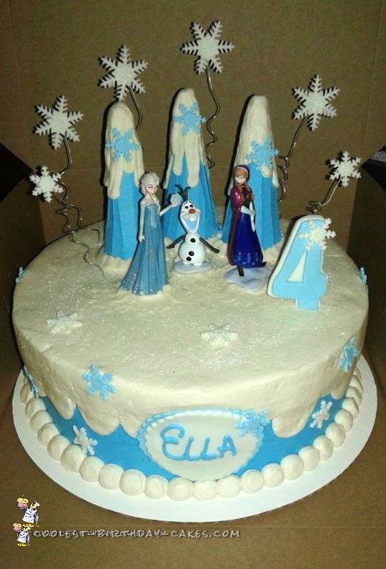 Anna and Elsa 4th Birthday Cake