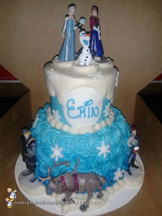 2 Tier Frozen Character Cake