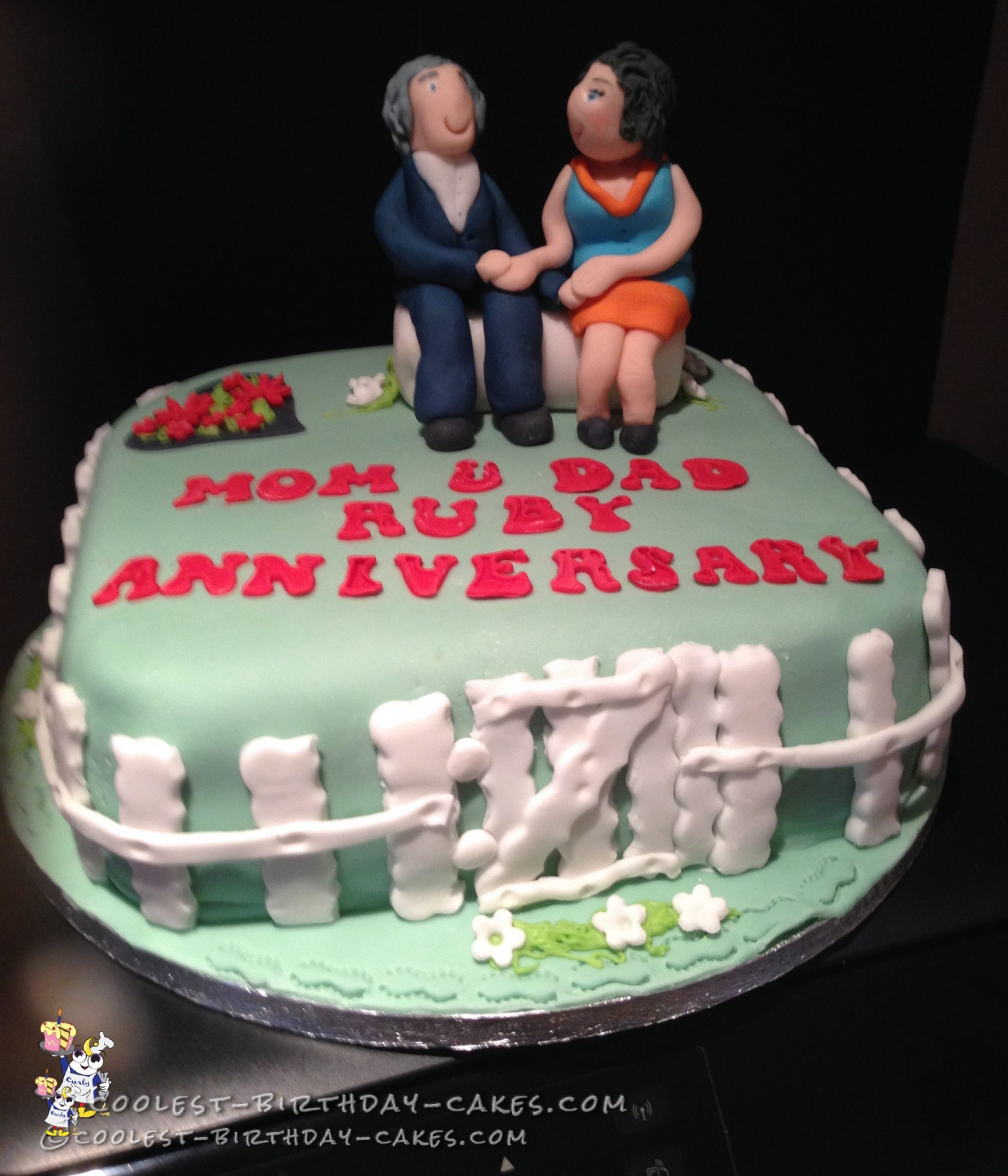 Coolest 40th Wedding Anniversary Cake