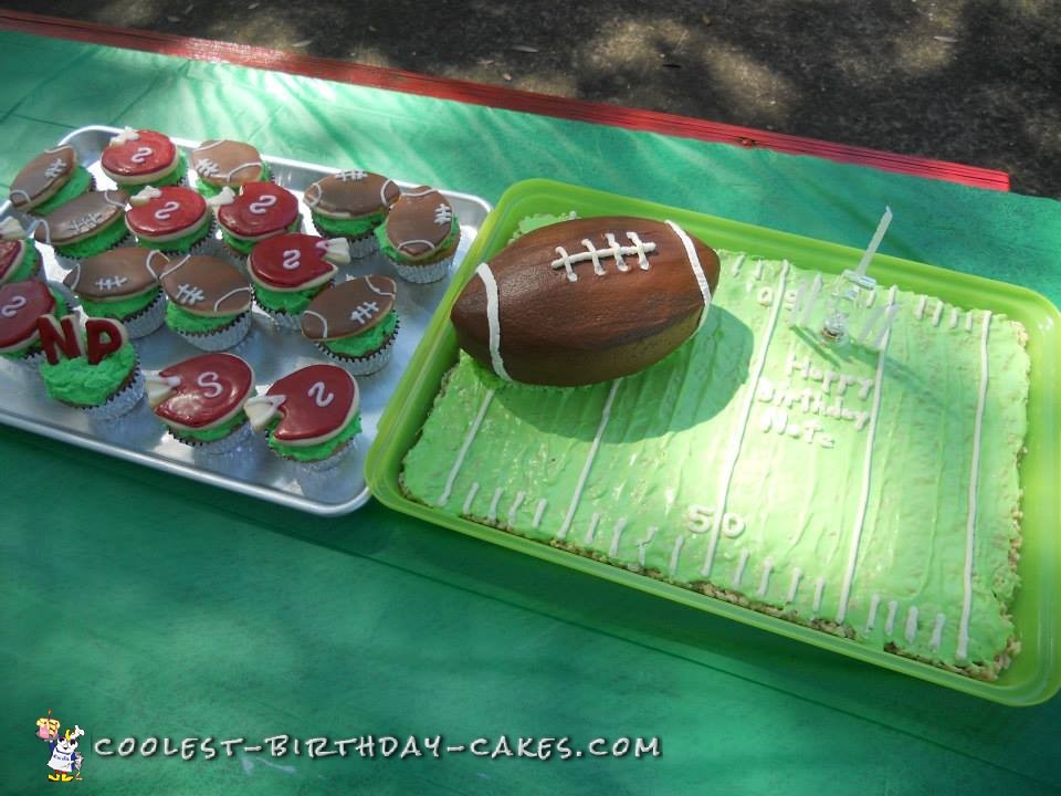 Easy Peasy Carved Football Cake