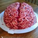 Coolest Brain Cake for a Halloween Birthday