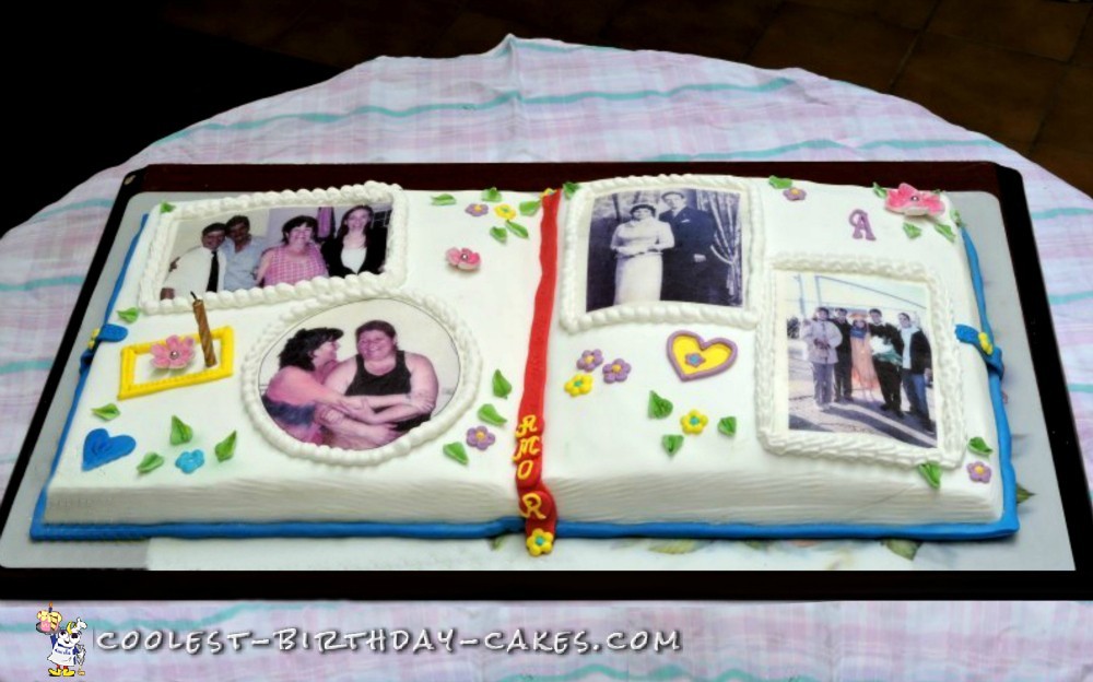 Memorable Birthday Scrapbook Cake