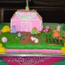 Barnyard Theme Girl Baby Shower Cake