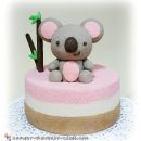 Pretty Chiffon Koala Bear Cake