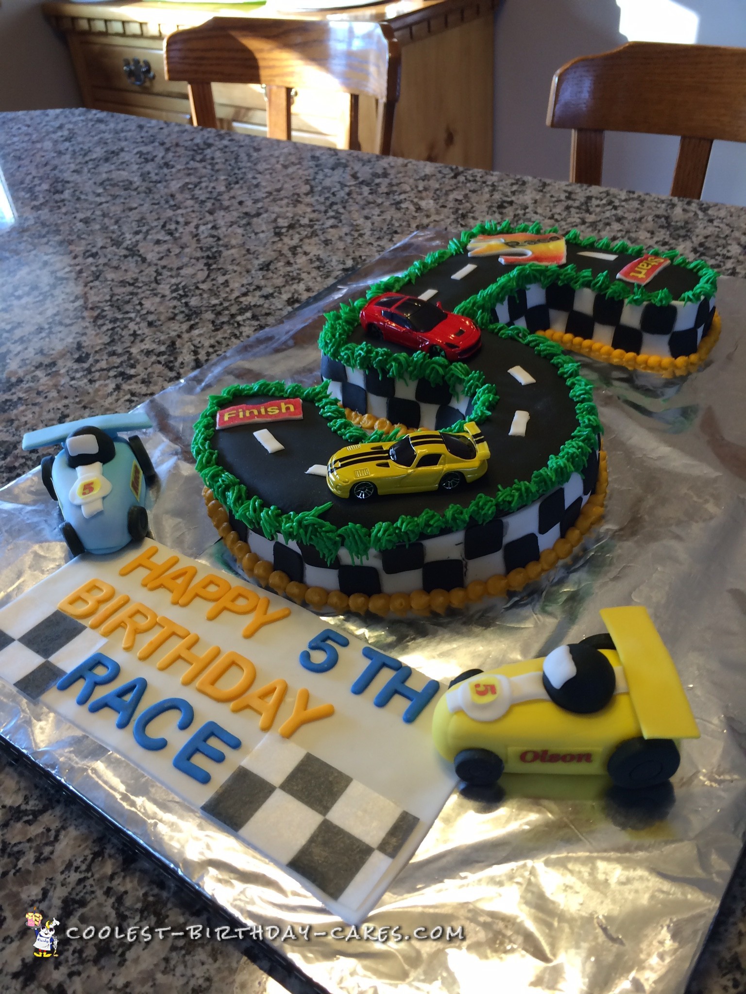 Race Track Birthday Cake