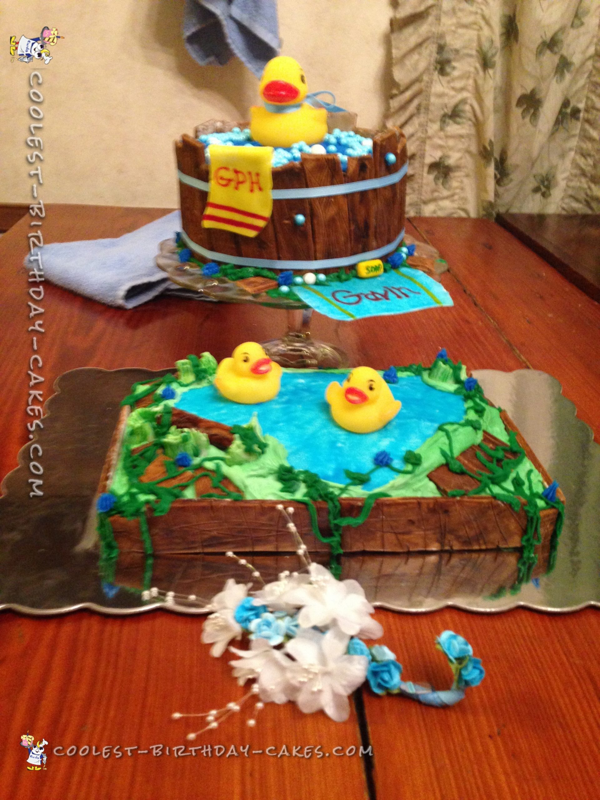 Cute Ducky Baby Shower Cake