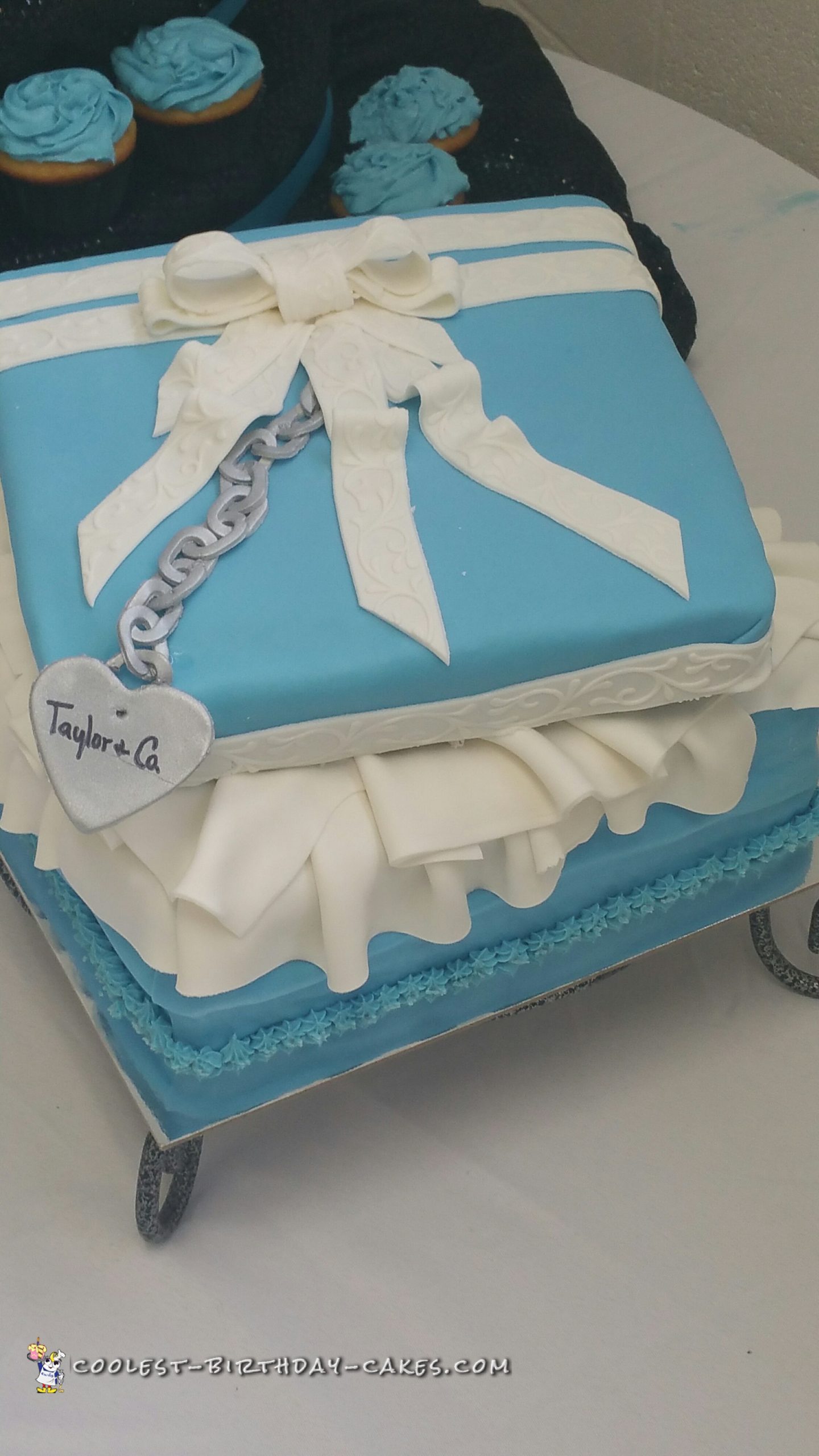 Cool Breakfast At Tiffany's Bridal Shower Cake