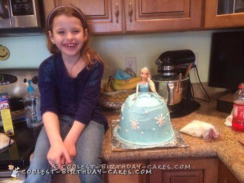 Beautiful Elsa Doll Cake