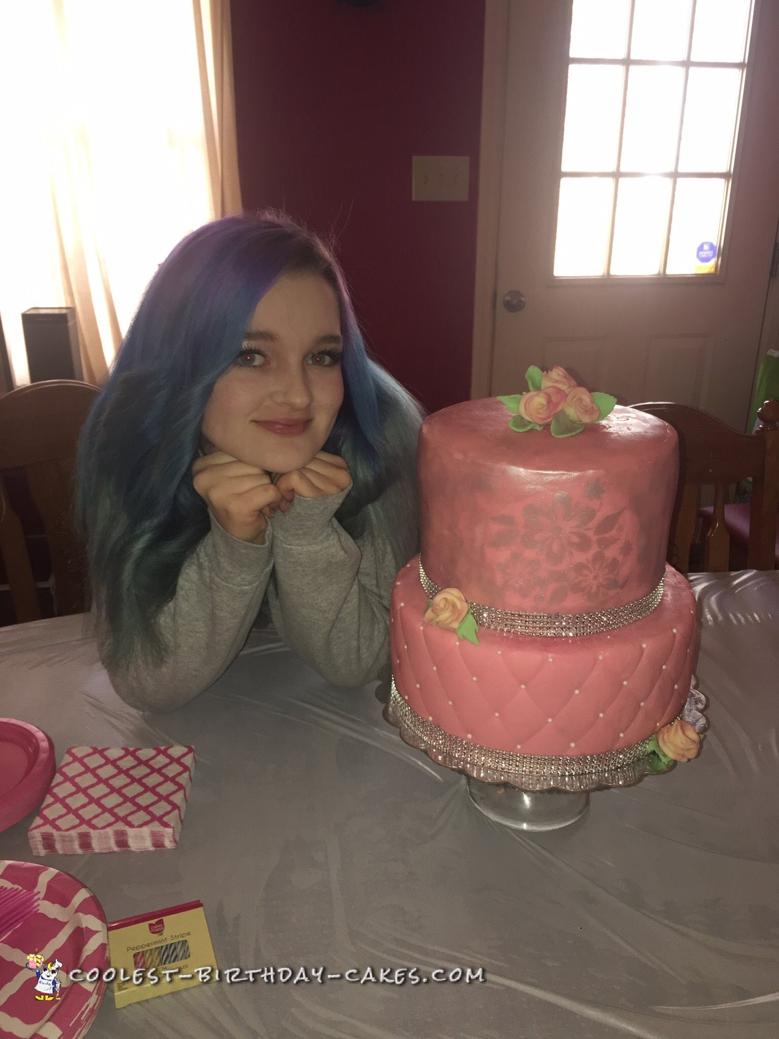 Beautiful Sweet 16 Birthday Cake