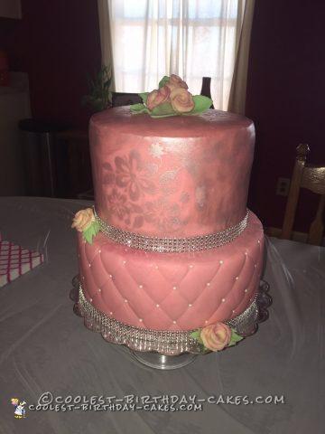 Beautiful Sweet 16 Birthday Cake
