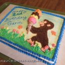 Coolest Curious George and the Balancing Cone Birthday Cake